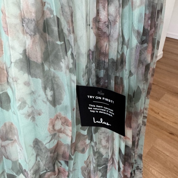 NWT Lulu's Floral Strapless Maxi Dress - Spring Wedding Easter Size Small - Picture 7 of 9